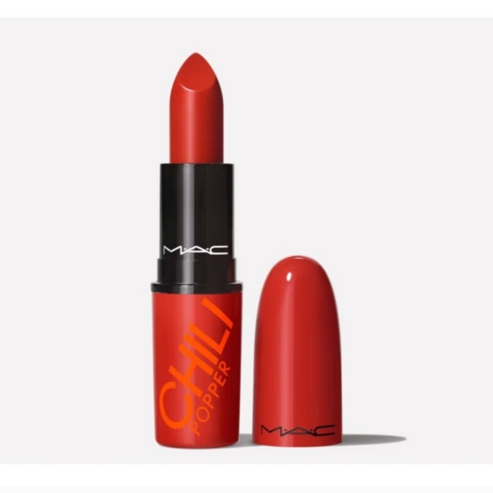 MAC Lustreglass Lipstick in Chili Popper NEW